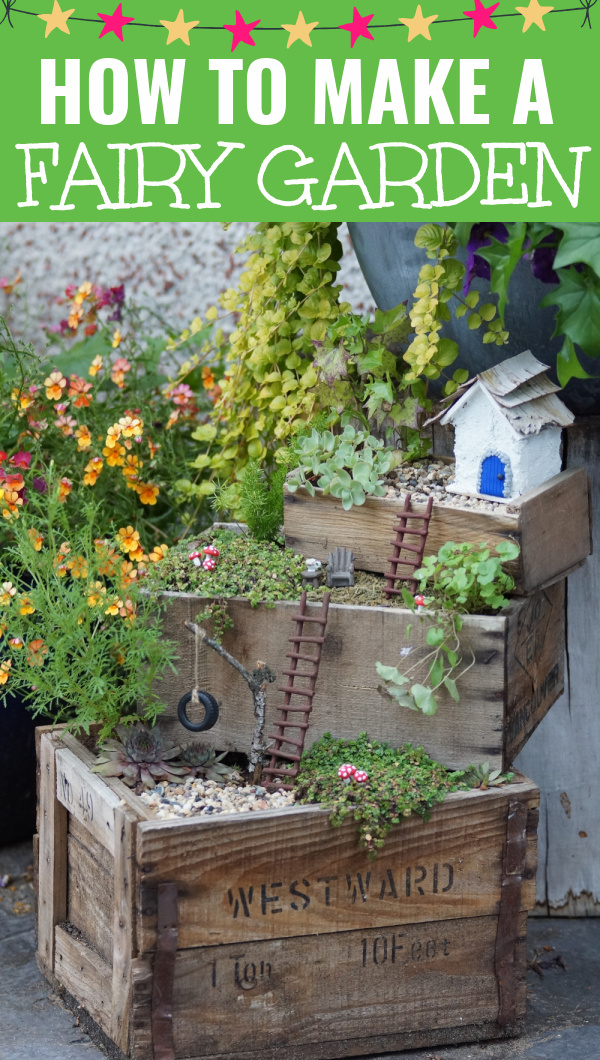 making a DIY fairy garden