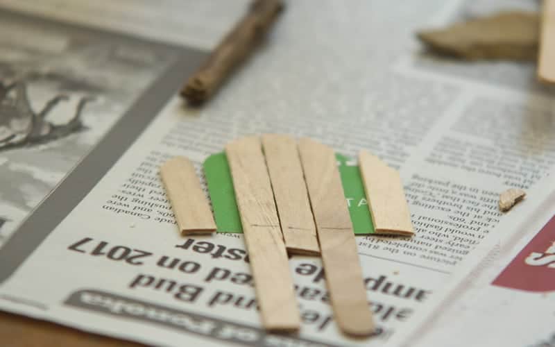 building the door for fairy garden house