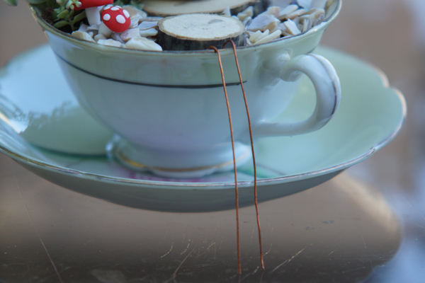 DIY Ladder for Teacup Fairy Garden