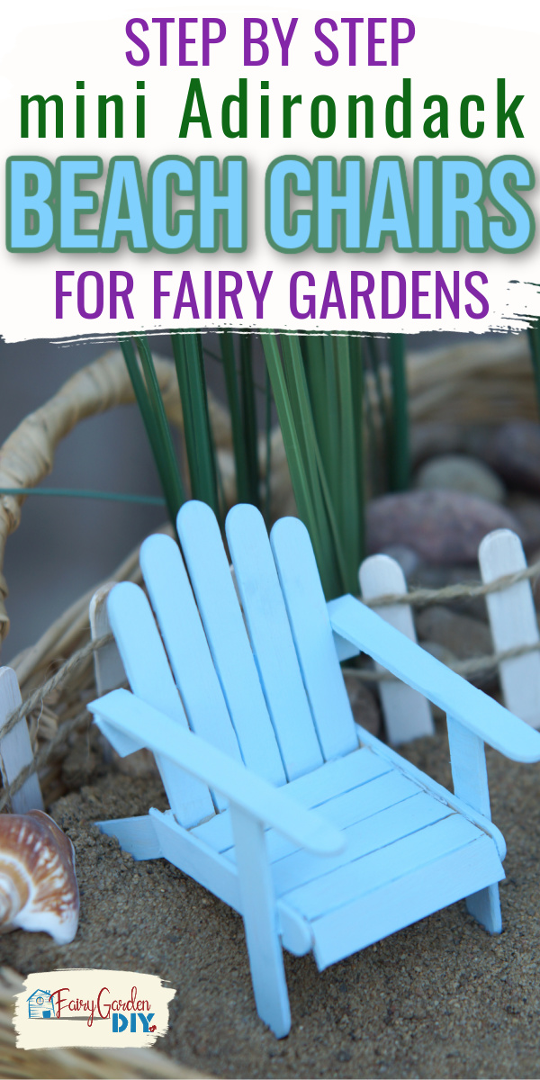 DIY fairy garden beach chair