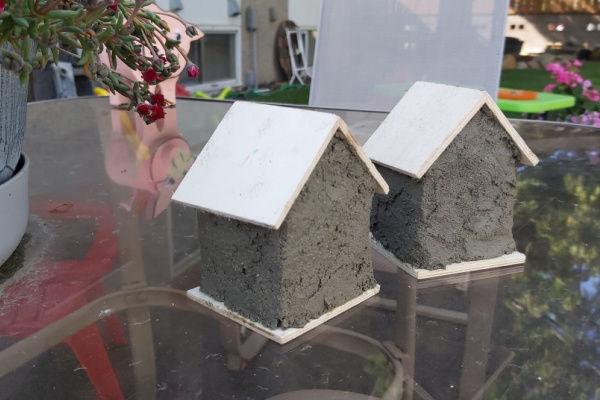 DIY concrete fairy house