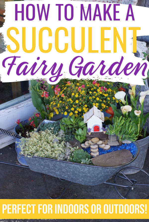 How to Build a Succulent Fairy Garden (indoor or outdoor)