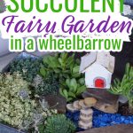 Wheelbarrow fairy garden