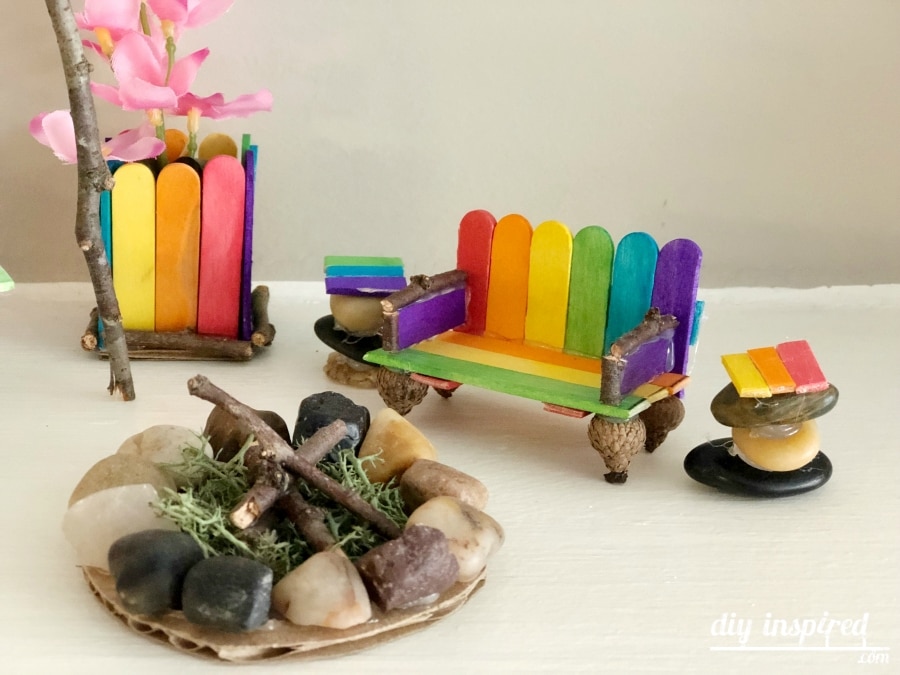 fun fairy furniture for kids made from popsicle sticks