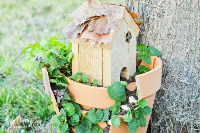 simple wooden House for miniature garden