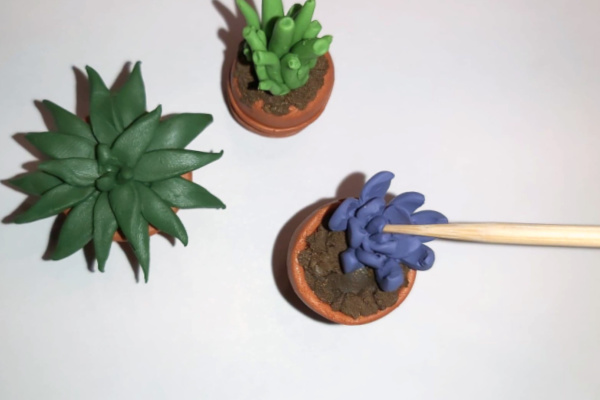How to Make Polymer clay succulent plants for fairy gardens