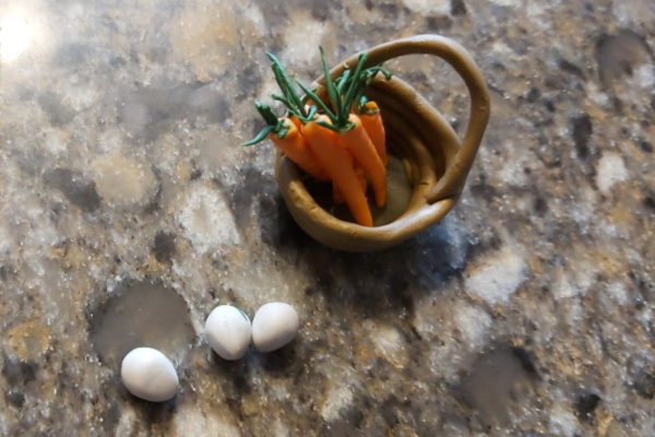 how to make miniature veggies from polymer clay