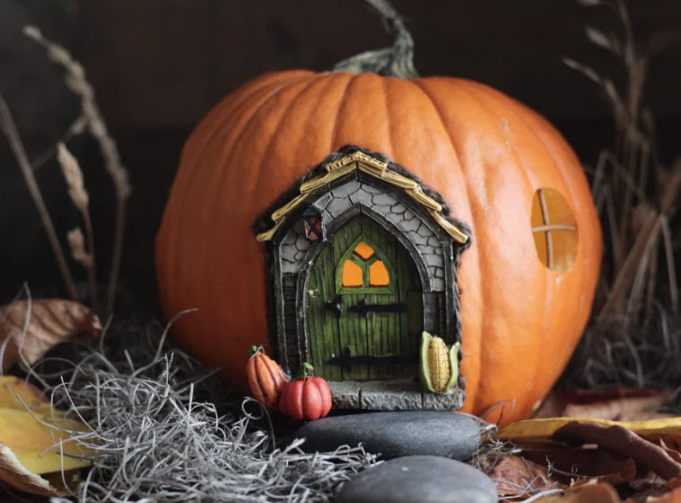 Cute pumpkin fairy house