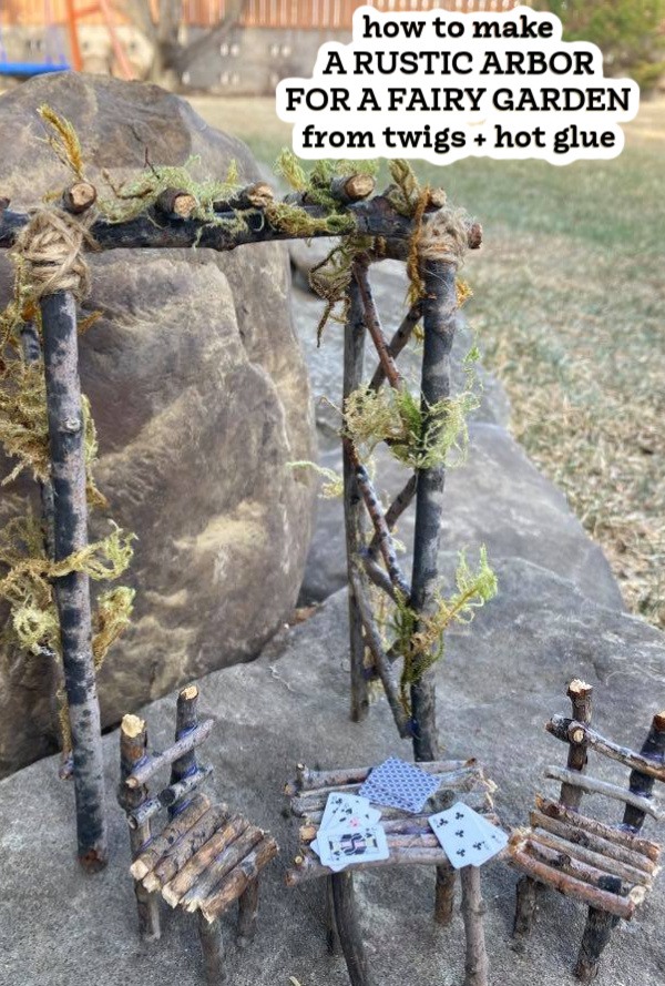 How to make Fairy Garden Furniture from Twigs - Arbor Tutorial
