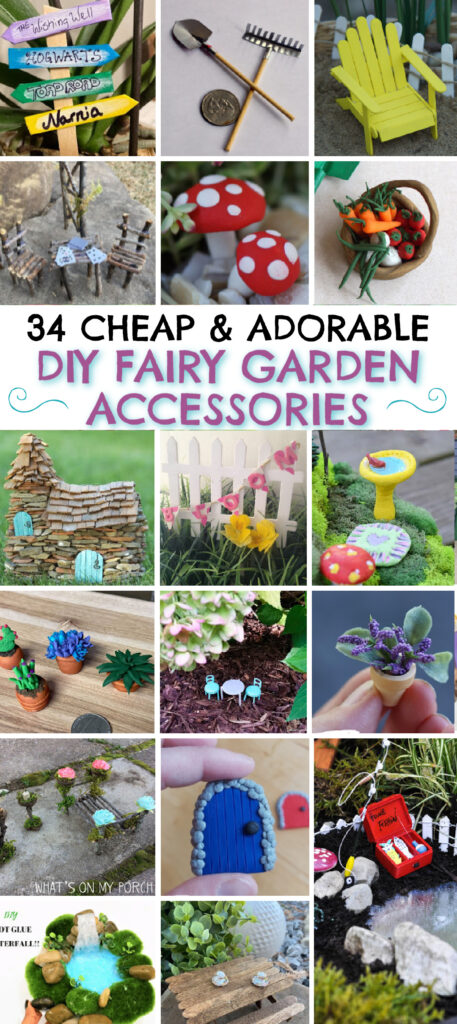 DIY Affordable Fairy Garden Accessories with Free Template!