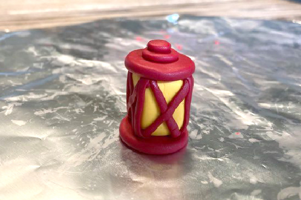 simple polymer clay lantern for a fairy garden