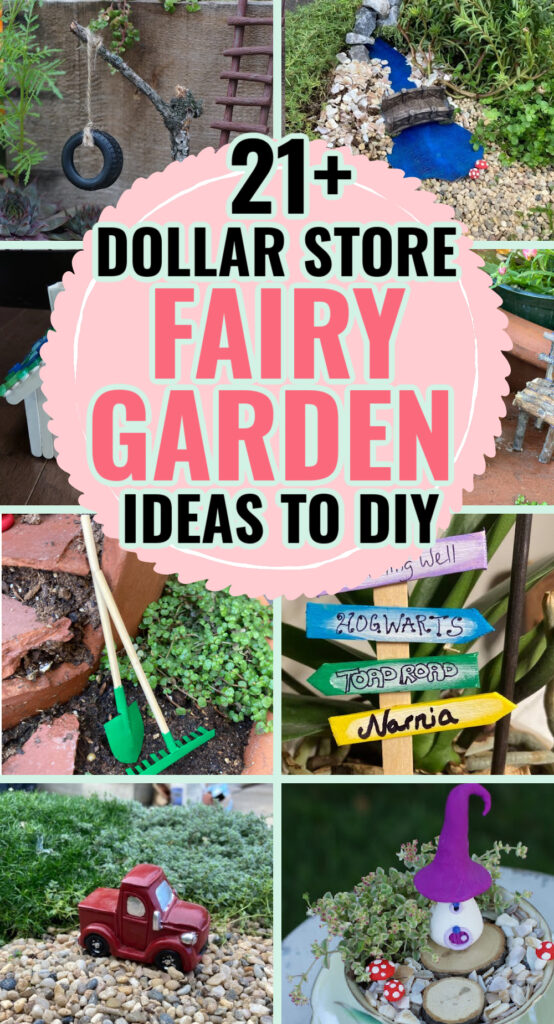 fairy garden ideas from the dollar store