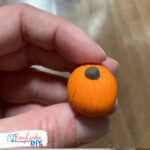 mini diy polymer clay pumpkin