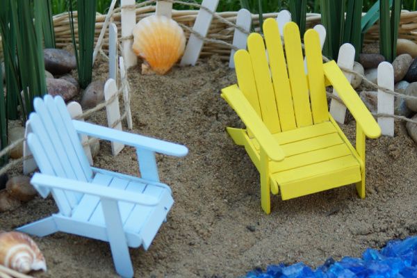 fairy garden beach chairs