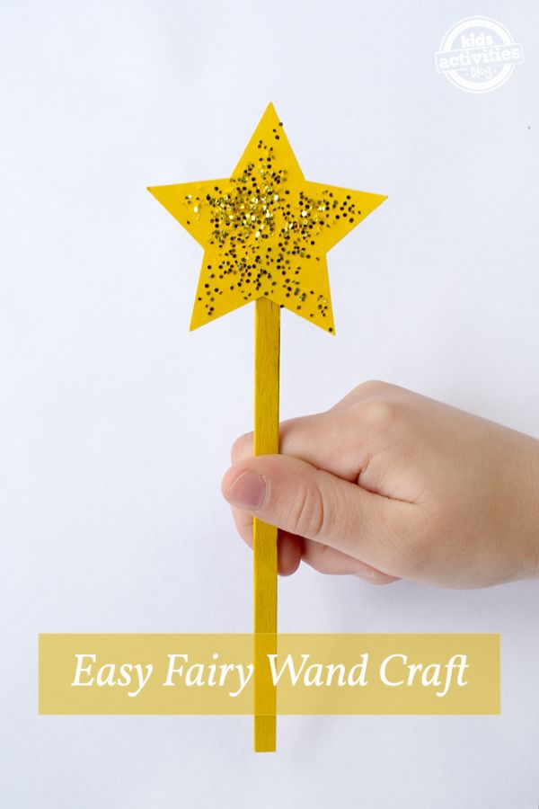 simple paper and craft stick fairy wand