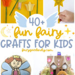 collage of fairy crafts for kids