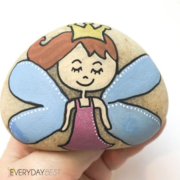 painted rock fairy craft