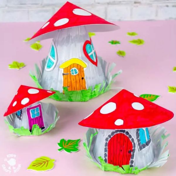 printable mushroom fairy houses