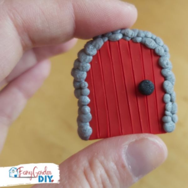 fairy door made with polymer clay