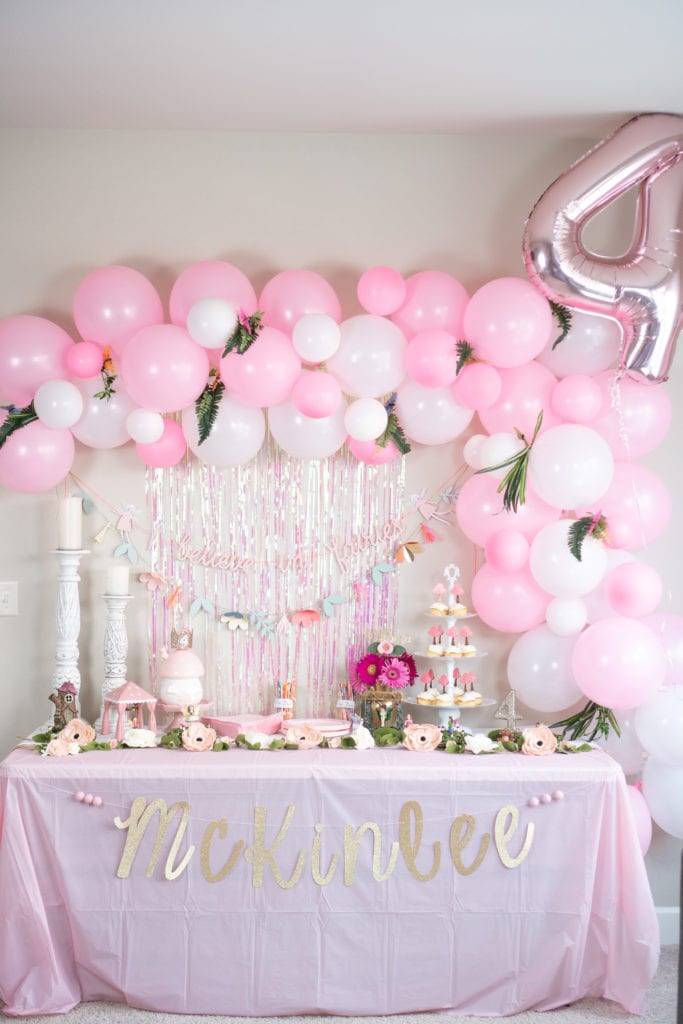 pretty pink fairy birthday party theme