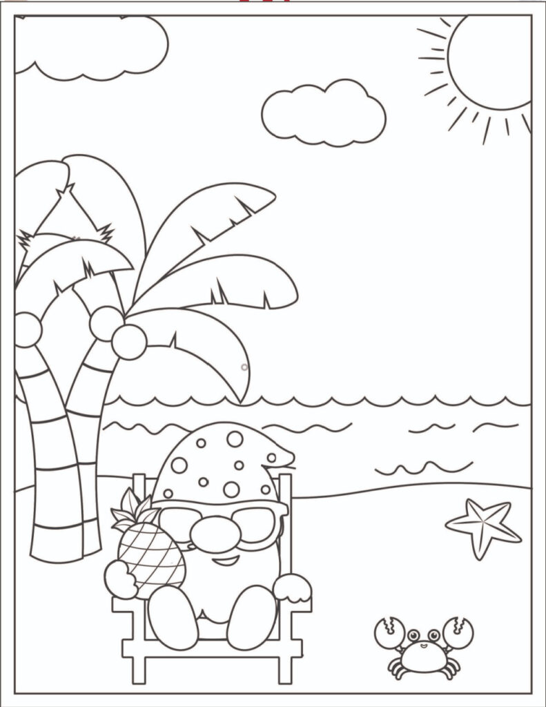 Summer Coloring Pages for Kids Beach Coloring Book Printable Coloring  Sheets for Kids Summer Party Activities Digital Download (Instant Download)  