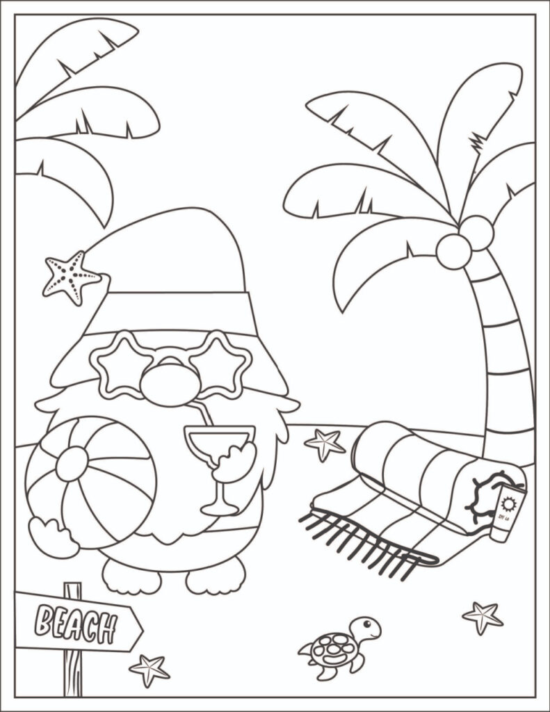 gnome coloring pages