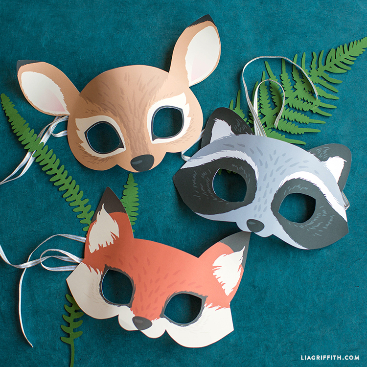 woodland animal masks