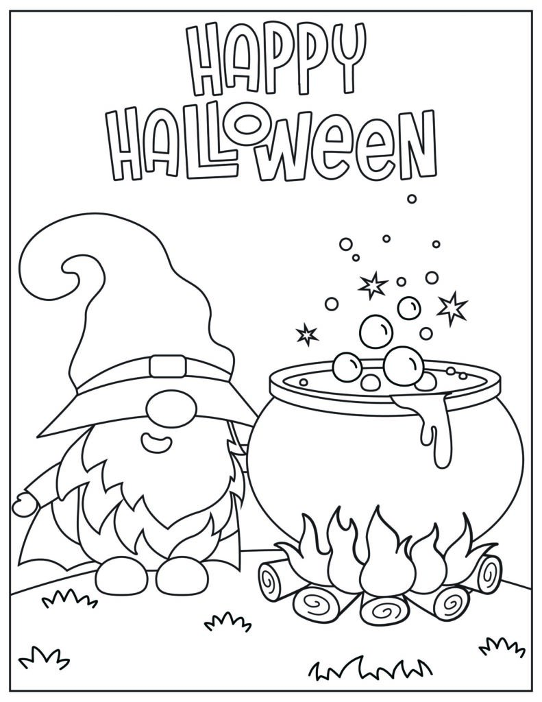 Buy Yeaqee 60 Pcs Gnomes Halloween Coloring Book Indoor Activities