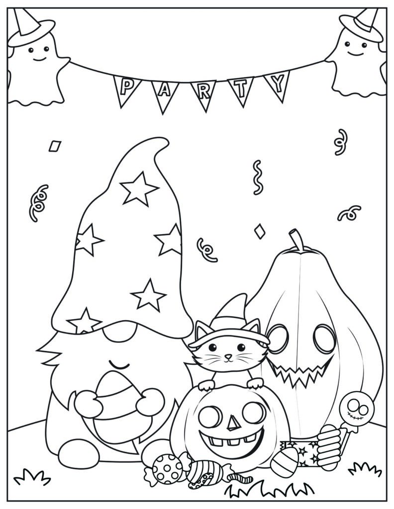 Buy Yeaqee 60 Pcs Gnomes Halloween Coloring Book Indoor Activities