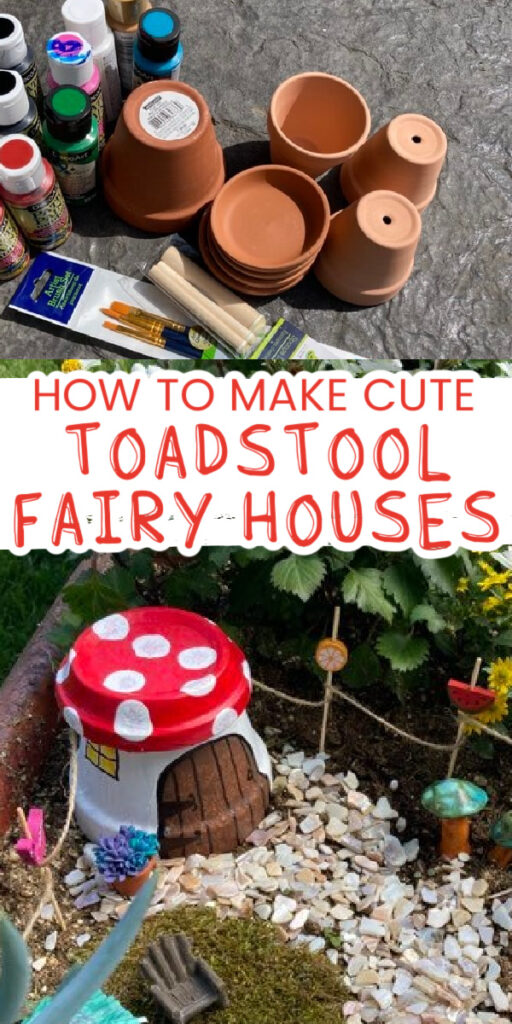 diy toadstool fairy houses pin