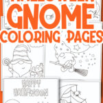 halloween gnome coloring pages pin