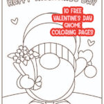 free Valentine Gnomes Coloring Pages