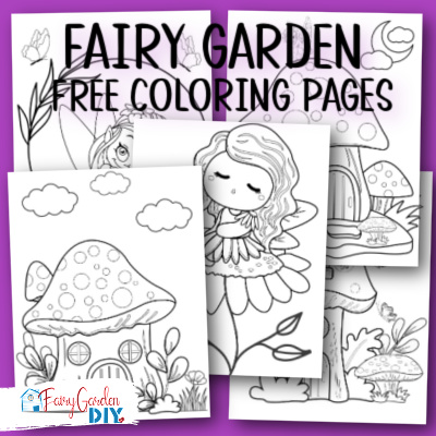 fairy garden coloring pages