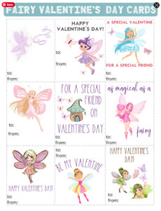 Free Printable Fairy and Gnome Themed Valentines for Kids | Fairy ...