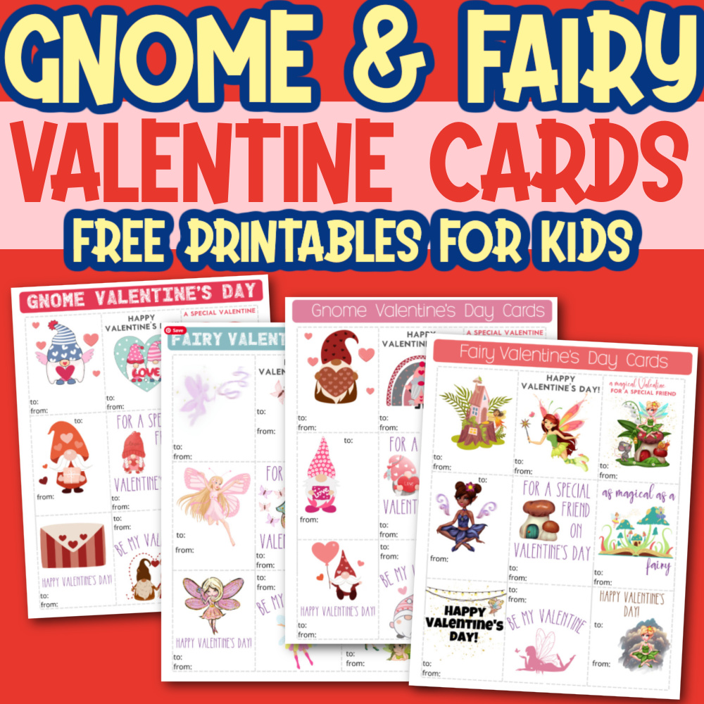 free printable gnome valentines for kids